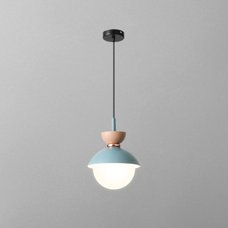 Style minimaliste moderne Global Down Lighting Pendant Metal Metal 1 Plafond suspendu éclairage pour chambre à coucher