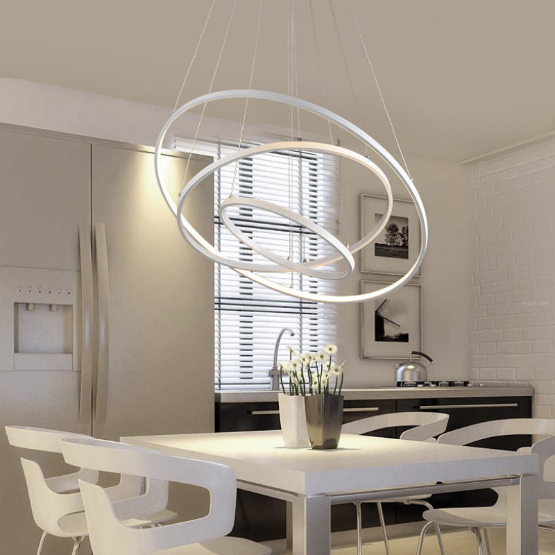 Metal 3-Tier Chandelier Light Fixture Modern Style LED Pendant Light Fixture for Dinning Room