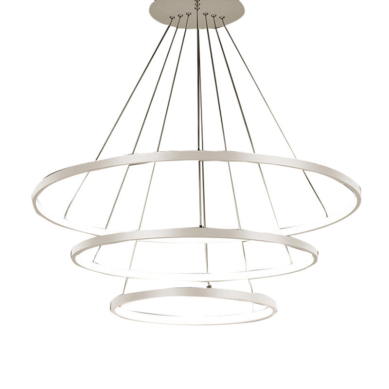 Metal 3-Tier Chandelier Light Fixture Modern Style LED Pendant Light Fixture for Dinning Room