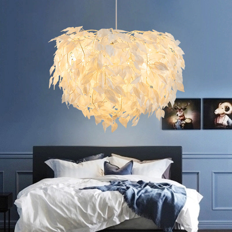 Sphère plume lustre pendentif léger chambre contemporaine luminaire en suspension