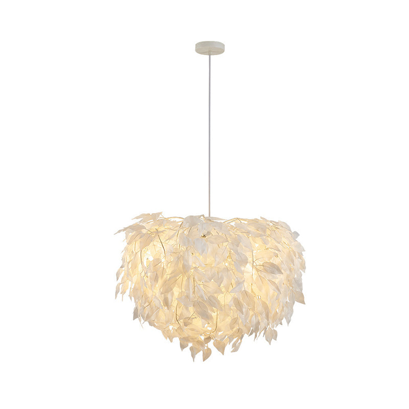 Sphère plume lustre pendentif léger chambre contemporaine luminaire en suspension