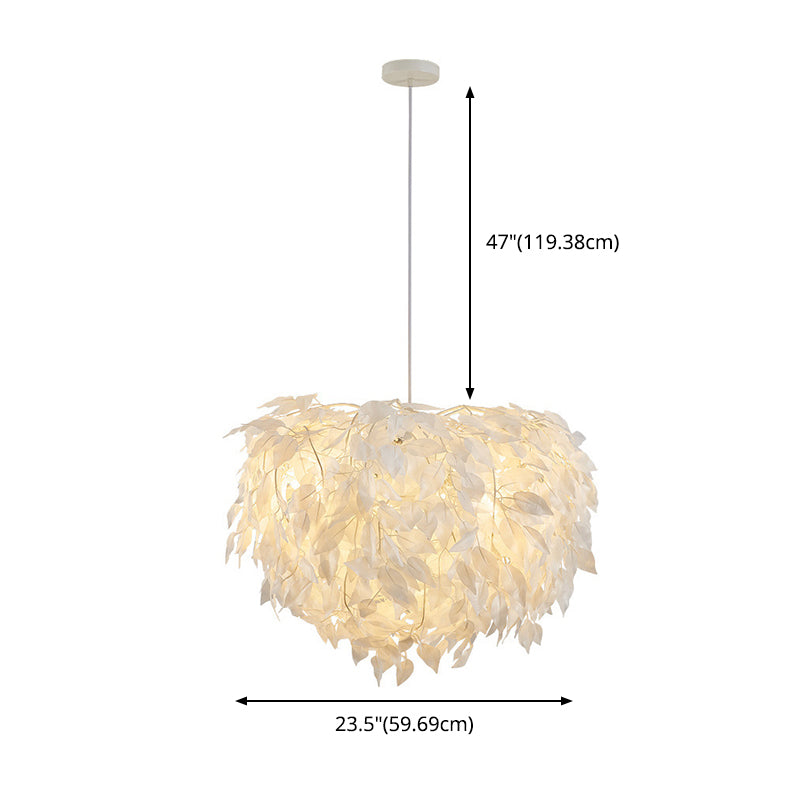 Sphère plume lustre pendentif léger chambre contemporaine luminaire en suspension