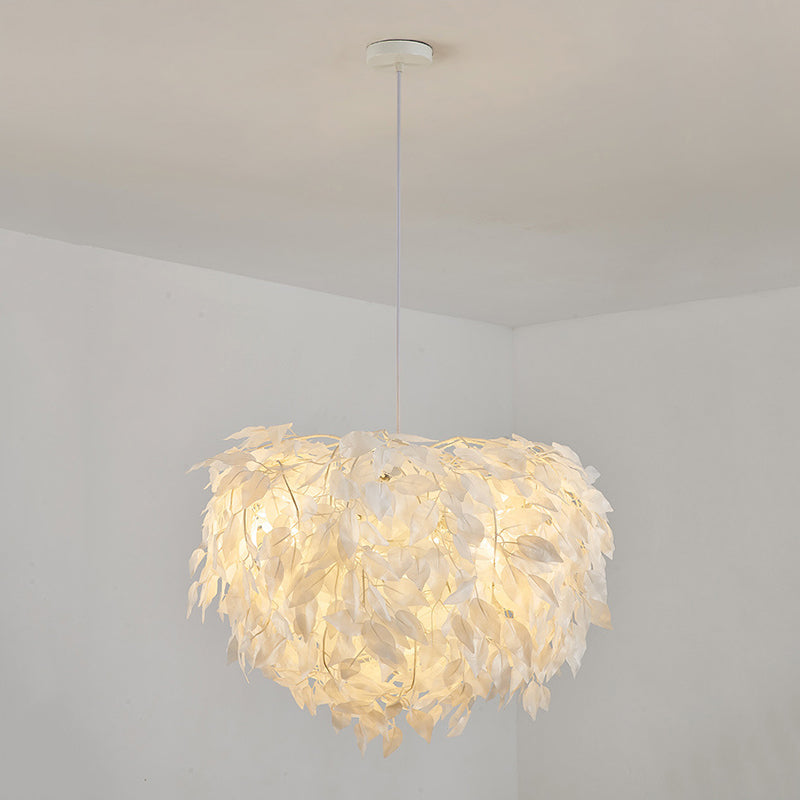 Sphère plume lustre pendentif léger chambre contemporaine luminaire en suspension