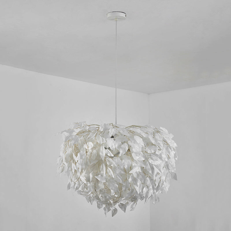 Sphère plume lustre pendentif léger chambre contemporaine luminaire en suspension