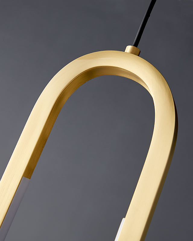 Brass Curved Linear LED SIGNORE SEMPLICITÀ METALE METALE AMPILE LEGUE PER LA SOGGIO