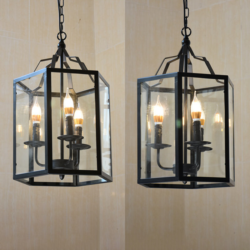 Candle Hanging Ceiling Fixture Industrial Black Metal Ceiling Hanging Light Fixture