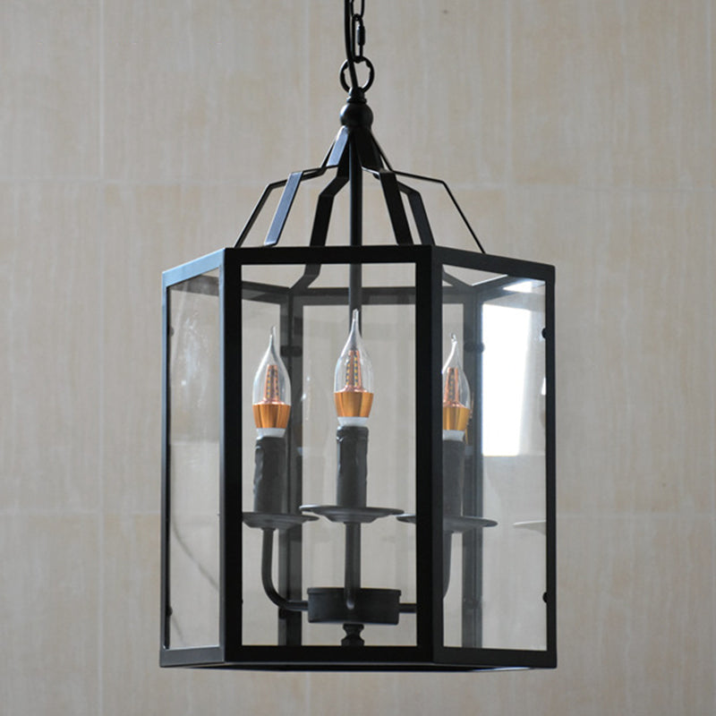 Candle Hanging Ceiling Fixture Industrial Black Metal Ceiling Hanging Light Fixture