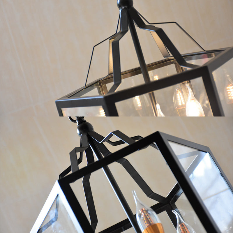 Candle Hanging Ceiling Fixture Industrial Black Metal Ceiling Hanging Light Fixture