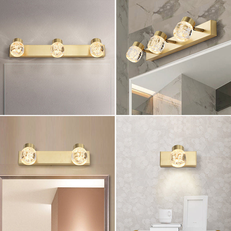 Mitte des Jahrhunderts Luxusstil Kreis LED Badezimmer Waschtischleuchten Acryl-Waschtischwandleuchten