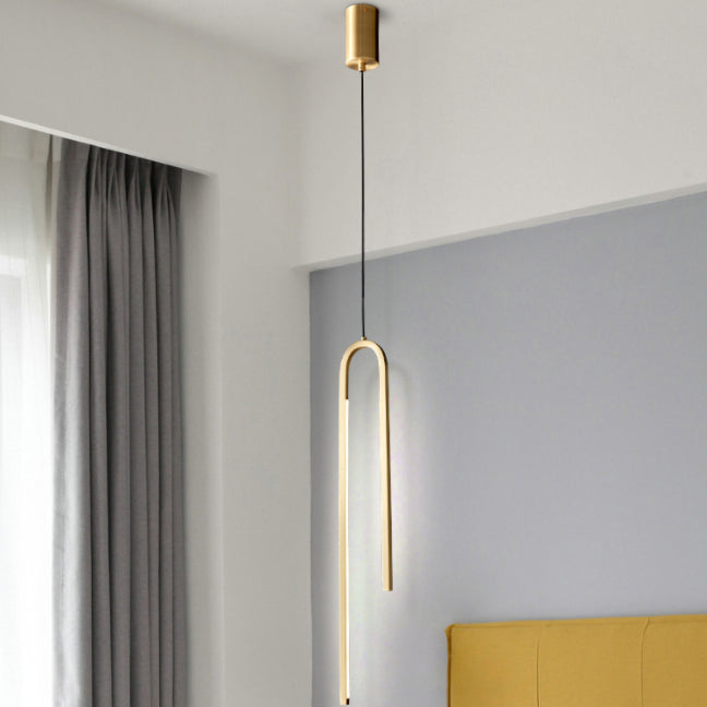 Brass Curved Linear LED SIGNORE SEMPLICITÀ METALE METALE AMPILE LEGUE PER LA SOGGIO