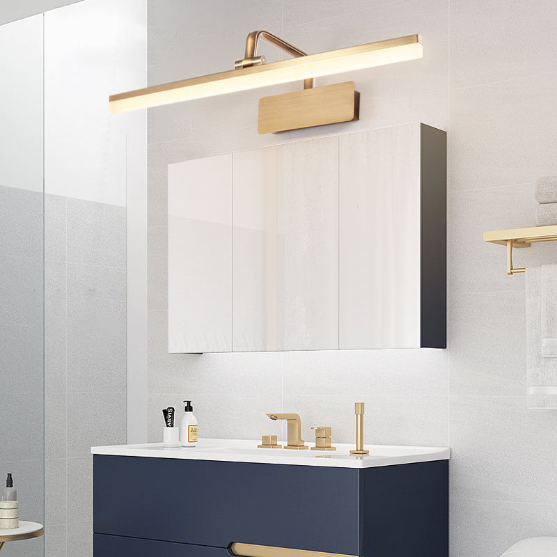 Angle de style minimaliste moderne Angle de vanité réglable Lumières murales acryliques 1 lumière miroir de vanité pour salle de bain