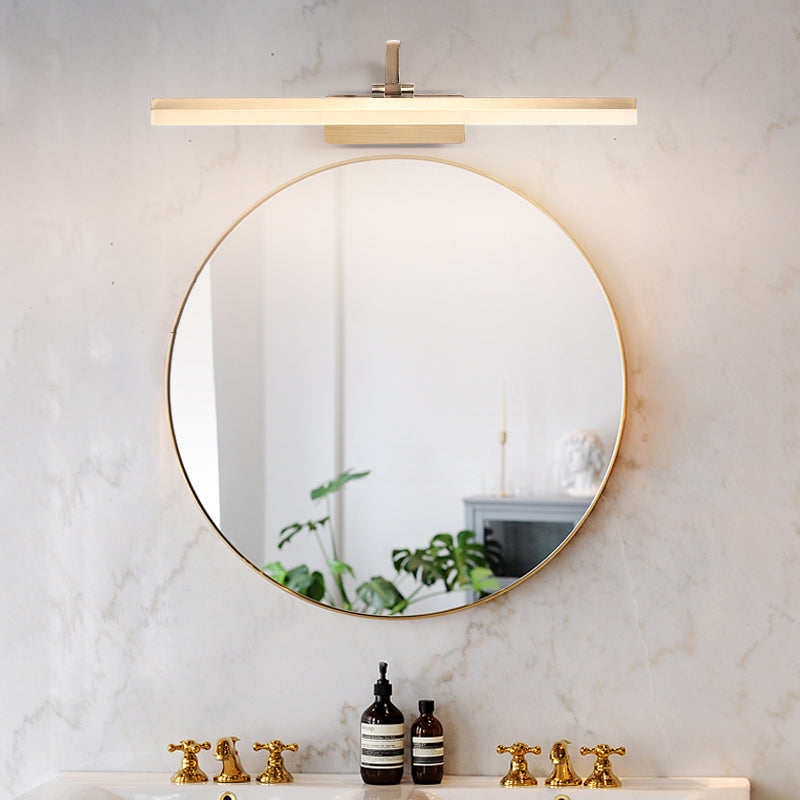 Moderner minimalistischer Stilwinkel Verstellbares Waschtischwandleuchten Acryl 1 Licht Waschtischspiegel Leuchten für Badezimmer