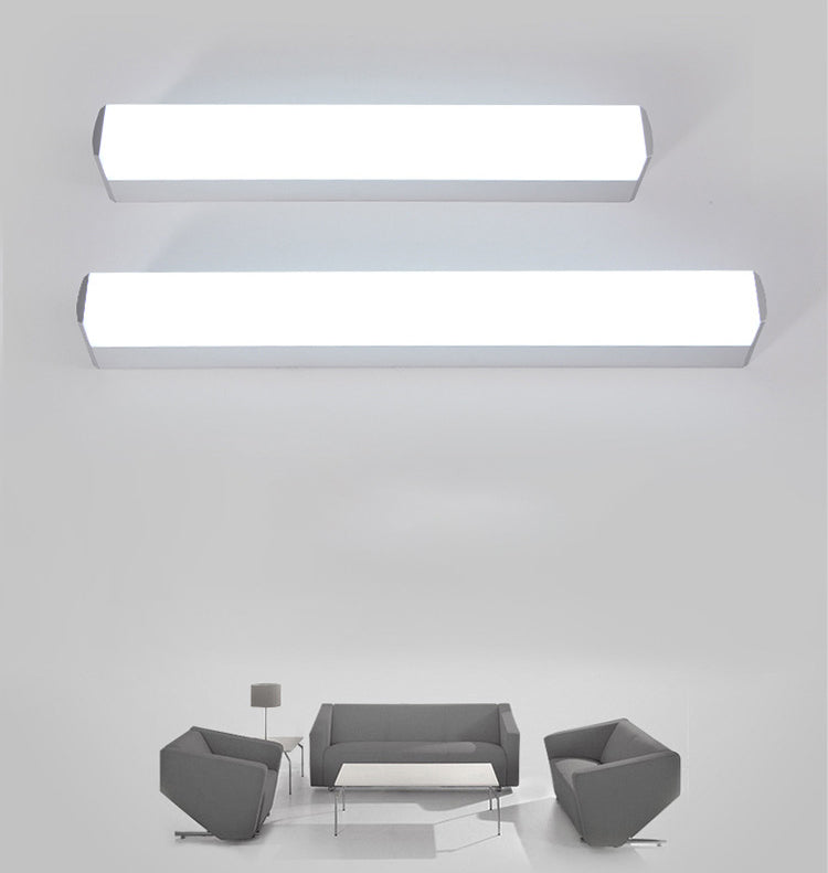 Modern Minimalist Style Rectangular Wall Mounted Mirror Front Acrylic 1 Light Vanity Lighting Fixtures for Bathroom