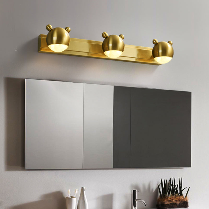 Mid-Century American Style Wall Mounted Vanity Lights Metal Vanity Wall Light Fixtures in Gold