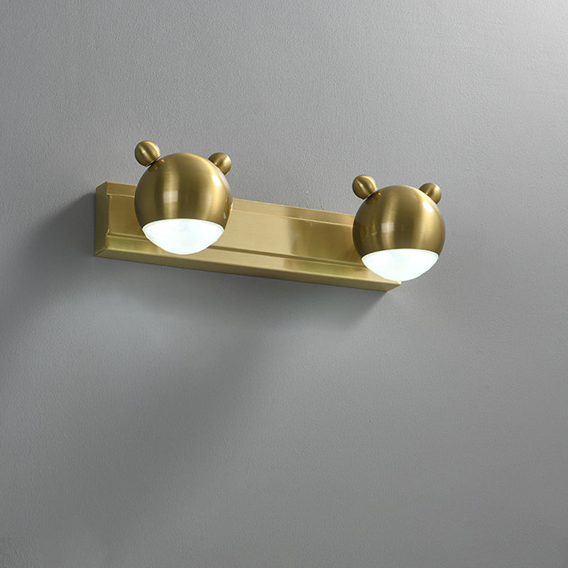 Mid-Century American Style Wall Mounted Vanity Lights Metal Vanity Wall Light Fixtures in Gold