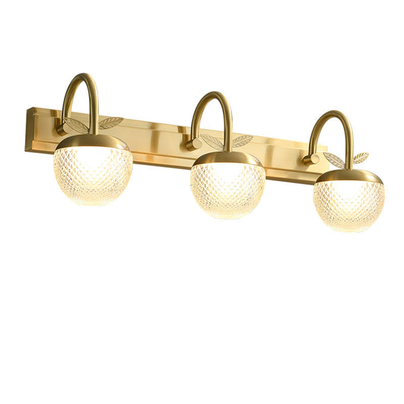 Mid-Century American Style Wall Mounted Vanity Lights Metal Vanity Wall Light Fixtures in Gold