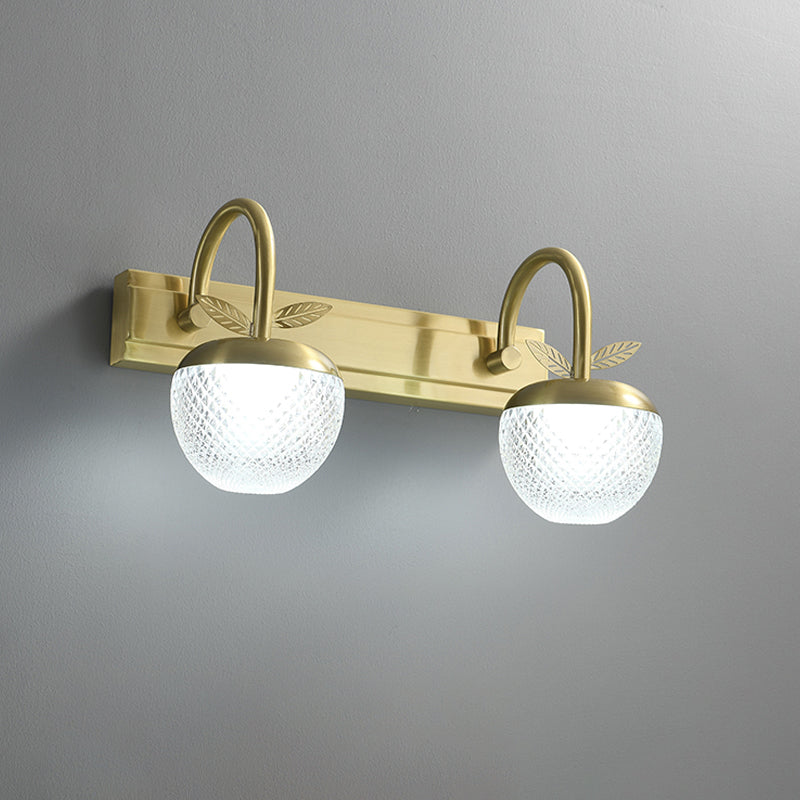 Mid-Century American Style Wall Mounted Vanity Lights Metal Vanity Wall Light Fixtures in Gold