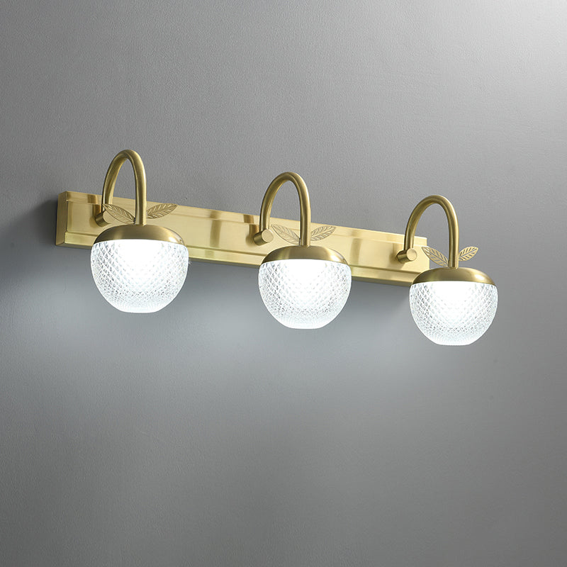 Mid-Century American Style Wall Mounted Vanity Lights Metal Vanity Wall Light Fixtures in Gold