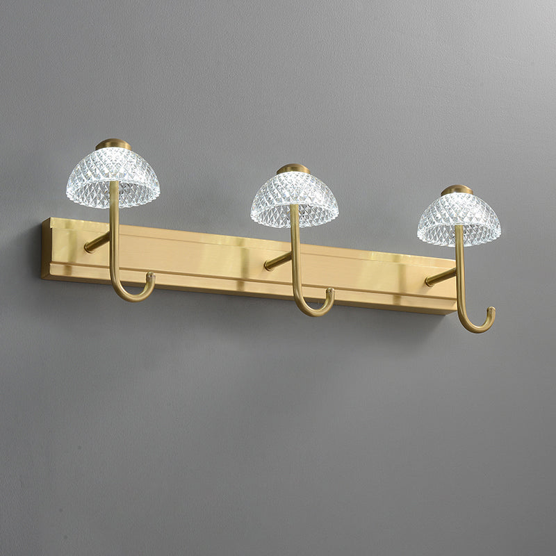 Mid-Century American Style Wall Mounted Vanity Lights Metal Vanity Wall Light Fixtures in Gold