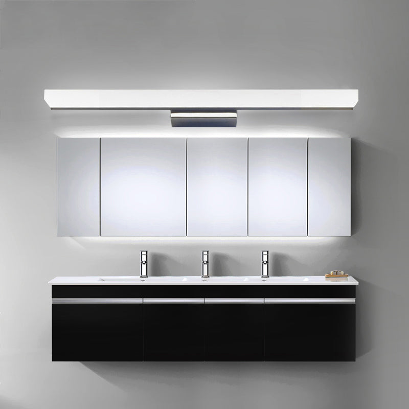 Modern Minimalist Minimalist Rectangular Vanity Wall Freeputure 1 1 luci di vanità montate a parete leggera con ombra acrilica