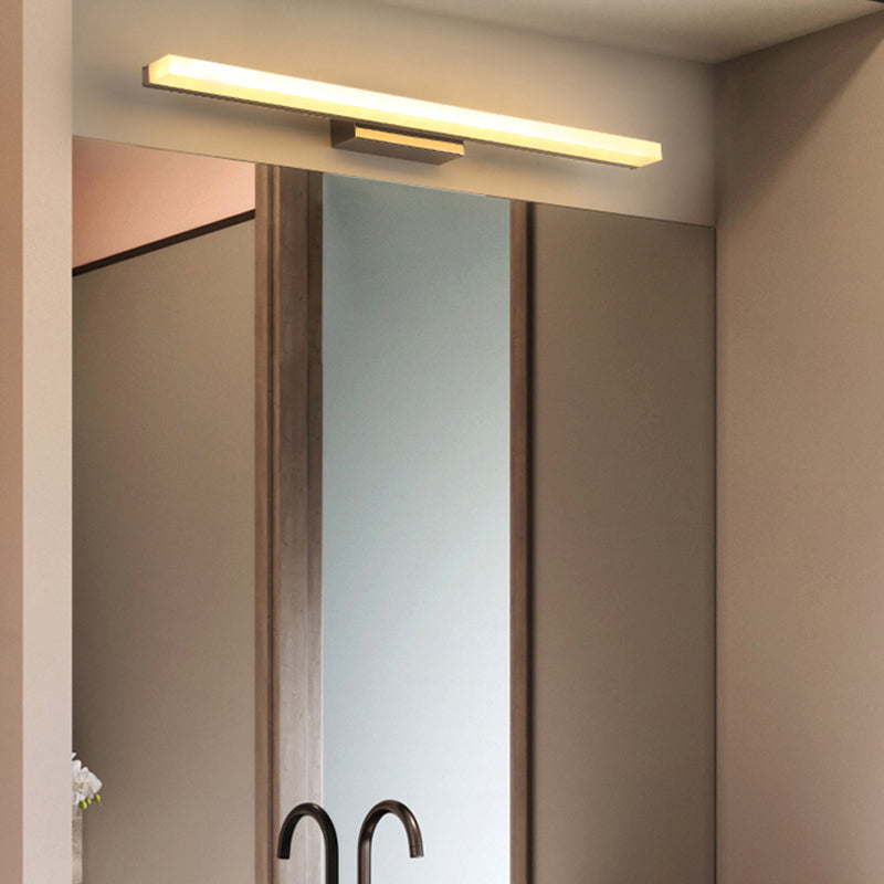 Modern Minimalist Minimalist Rectangular Vanity Wall Freeputure 1 1 luci di vanità montate a parete leggera con ombra acrilica