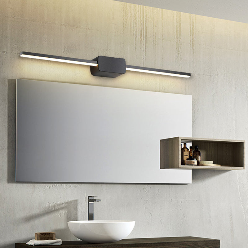 Modern Minimalist Style Linear Wall Mounted Vanity Lights Aluminum Vanity Lighting Ideas for Bathroom