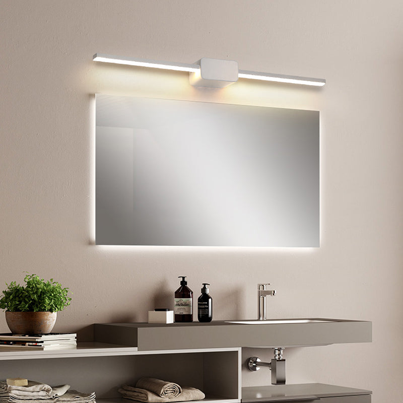 Modern Minimalist Style Linear Wall Mounted Vanity Lights Aluminum Vanity Lighting Ideas for Bathroom