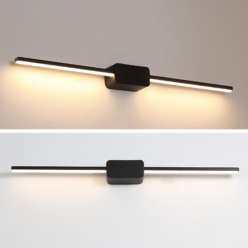 Modern Minimalist Style Linear Wall Mounted Vanity Lights Aluminum Vanity Lighting Ideas for Bathroom