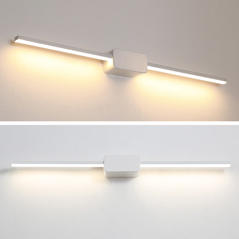 Modern Minimalist Style Linear Wall Mounted Vanity Lights Aluminum Vanity Lighting Ideas for Bathroom