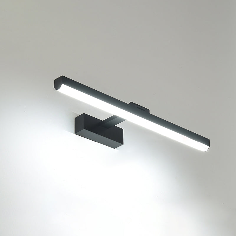 Fixes d'éclairage de vanité droite de style minimaliste moderne Aluminium 1 lumière murale lumineuses de vanité pour salle de bain