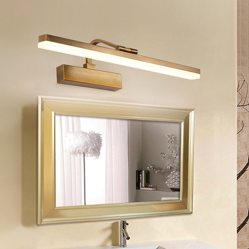 Mid-Century Streamlined Wall Mounted Vanity Lights 1 Light Vanity Mirror Lights with Acrylic Shade