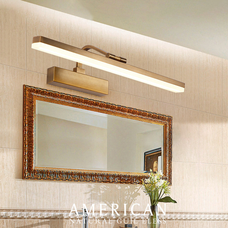 Mid-Century Streamlined Wall Mounted Vanity Lights 1 Light Vanity Mirror Lights with Acrylic Shade