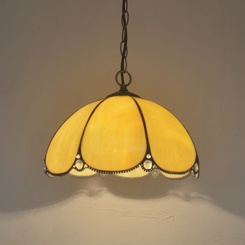 Handgerollte Kunstglas Barock Suspension Anhänger Leichte Schüssel Hanging Anhänger für Esszimmer