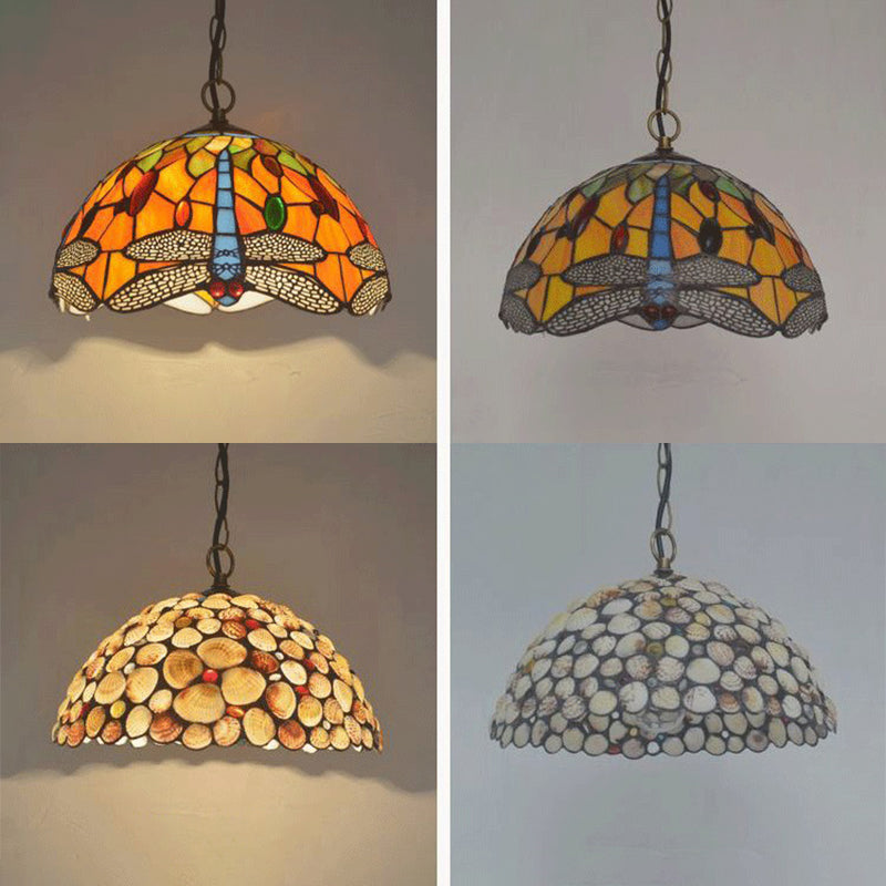 Handgerollte Kunstglas Barock Suspension Anhänger Leichte Schüssel Hanging Anhänger für Esszimmer