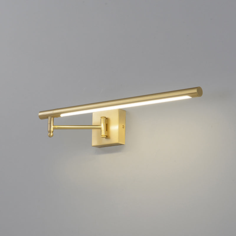 Mid-Century Cylindrical Wall Mounted Vanity Lights Copper Vanity Wall Light Fixtures for Bathroom