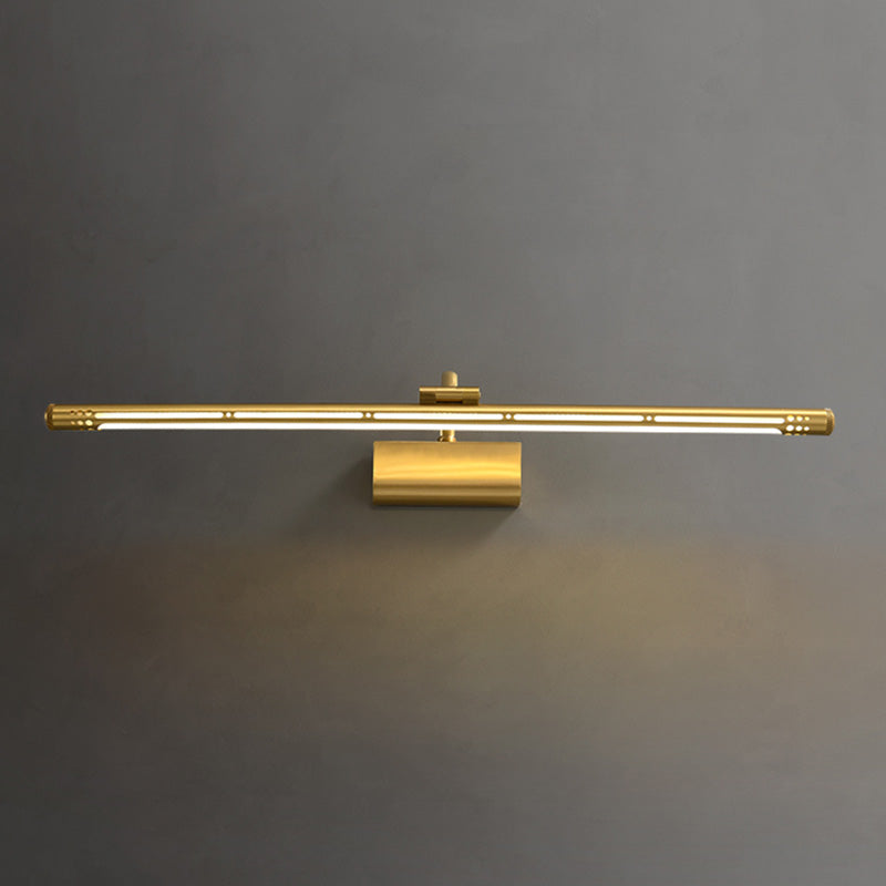 Mid-Century Luxury Style Elongated Wall Mounted Vanity Lights Copper Vanity Wall Light Fixtures for Bathroom