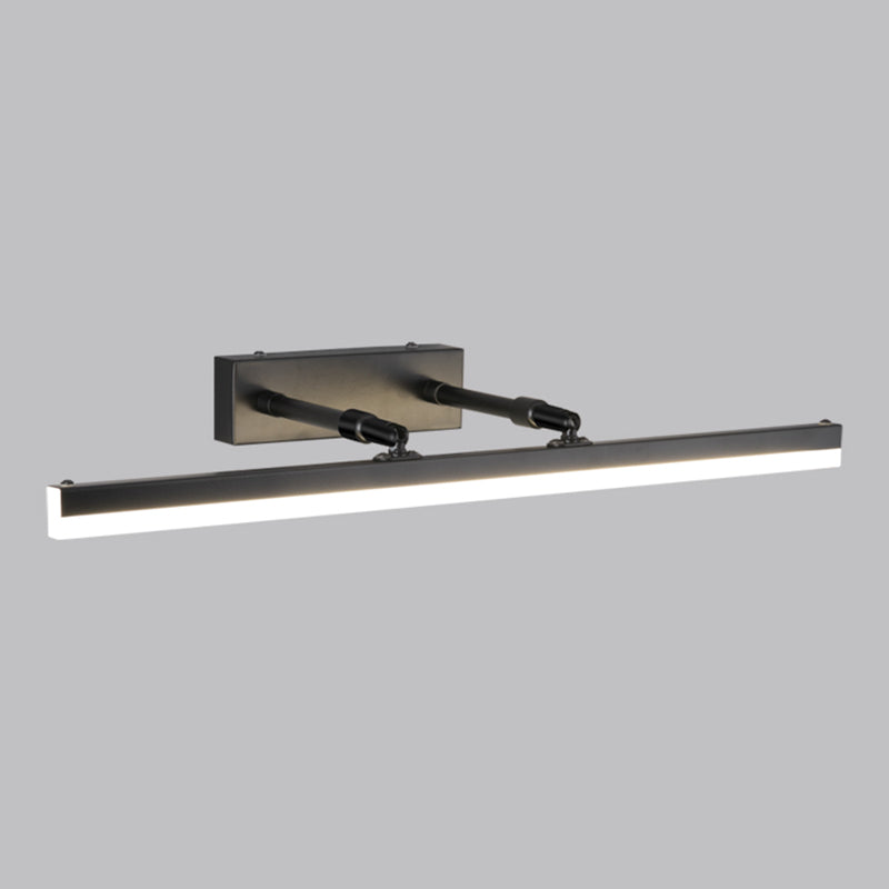 Moderner minimalistischer Stil Linear LED Badezimmer Eitelkeitsleuchten Acryl Waschtisch Wandleuchten im schwarzen Finish