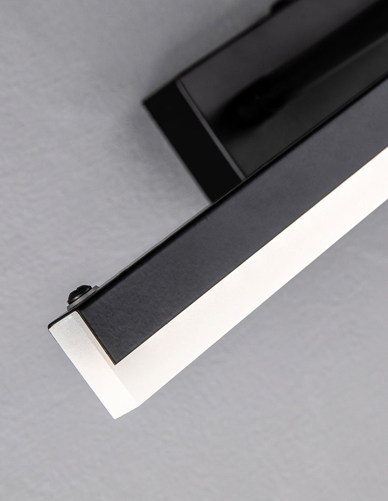 Modern Minimalist Style Linear LED Bathroom Vanity Light Fixtures Acrylic Vanity Wall Sconce in Black Finish