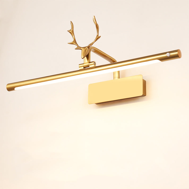 Modern Luxury Style Streamlined Wall Mounted Vanity Lights Metal Vanity Wall Light Fixtures with Antlers