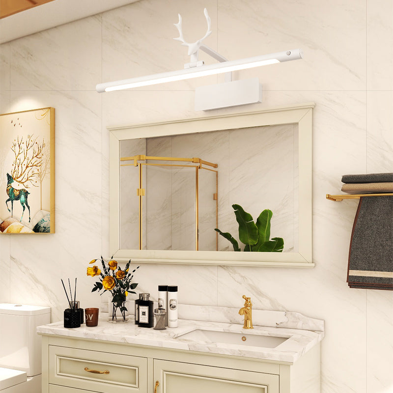 Modern Luxury Style Streamlined Wall Mounted Vanity Lights Metal Vanity Wall Light Fixtures with Antlers