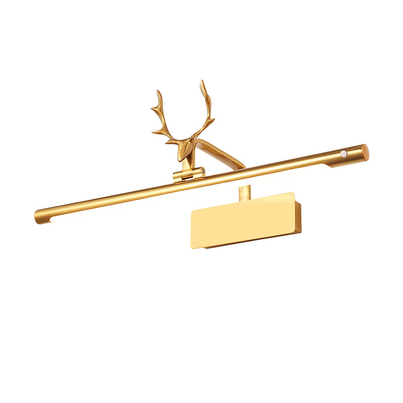 Modern Luxury Style Streamlined Wall Mounted Vanity Lights Metal Vanity Wall Light Fixtures with Antlers