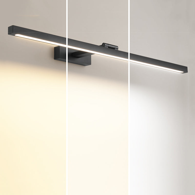 Modern Minimalist Style Linear Wall Mounted Vanity Lights Aluminum 1 Light Vanity Wall Light Fixtures