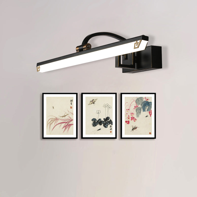 Modern Minimalist Style Streamlined Wall Mounted Vanity Lights Metal Vanity Lighting Fixtures for Bathroom