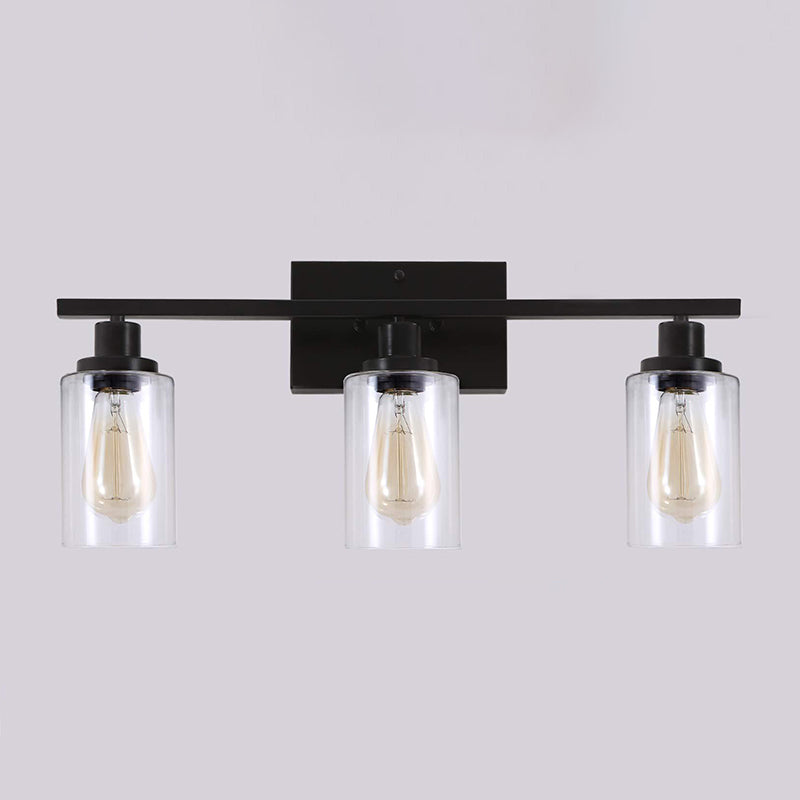 Cylinder Glass Wall Sconce Fixture Light Industrial Hall And Foyer Wall Hanging Lights