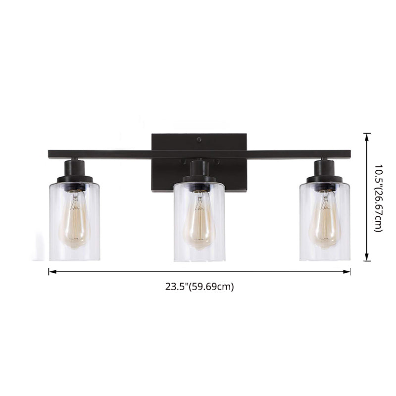 Cylinder Glass Wall Sconce Fixture Light Industrial Hall And Foyer Wall Hanging Lights