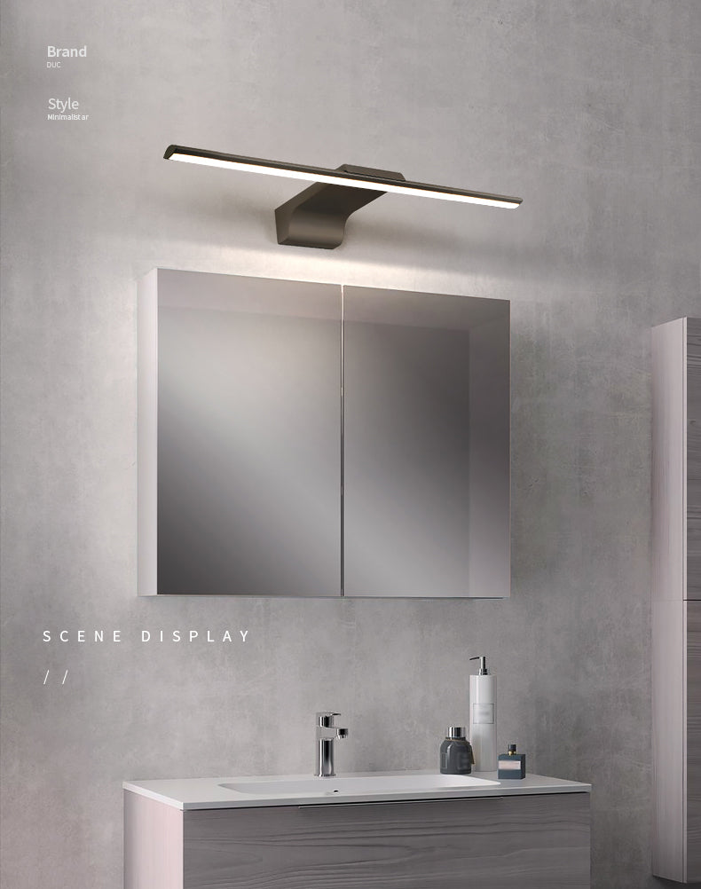 Modern Minimalist Linear Wall Mounted Vanity Lights Aluminum Vanity Wall Light Fixtures for Bathroom