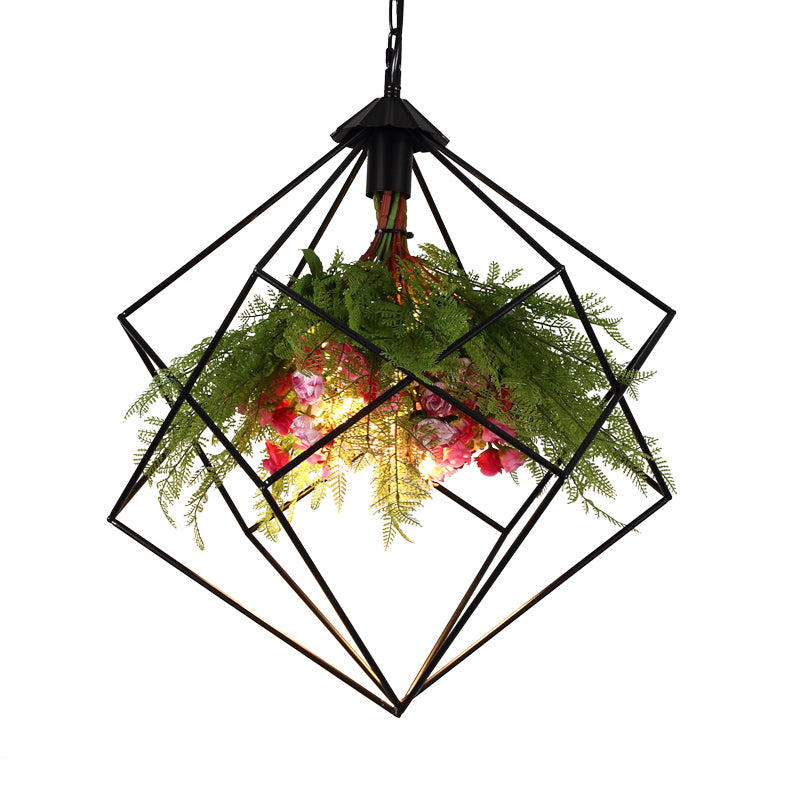 Industrial Pendant Light Plant Light Iron Frame Light Room Indoor Light