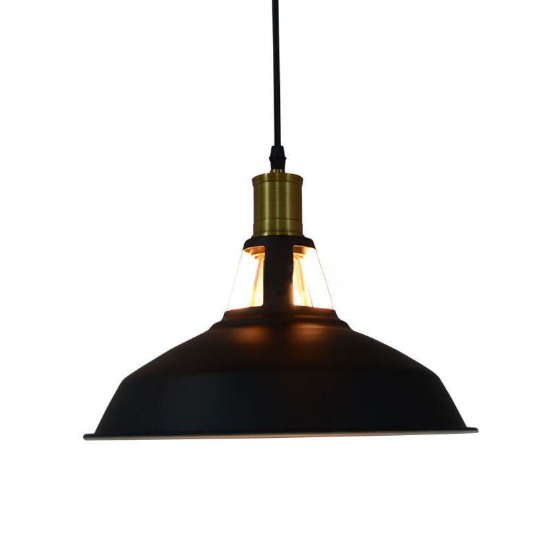 Round Dining Room Suspension Lamp Industrial Metal 1-Light hanger verlichtingsarmatuur