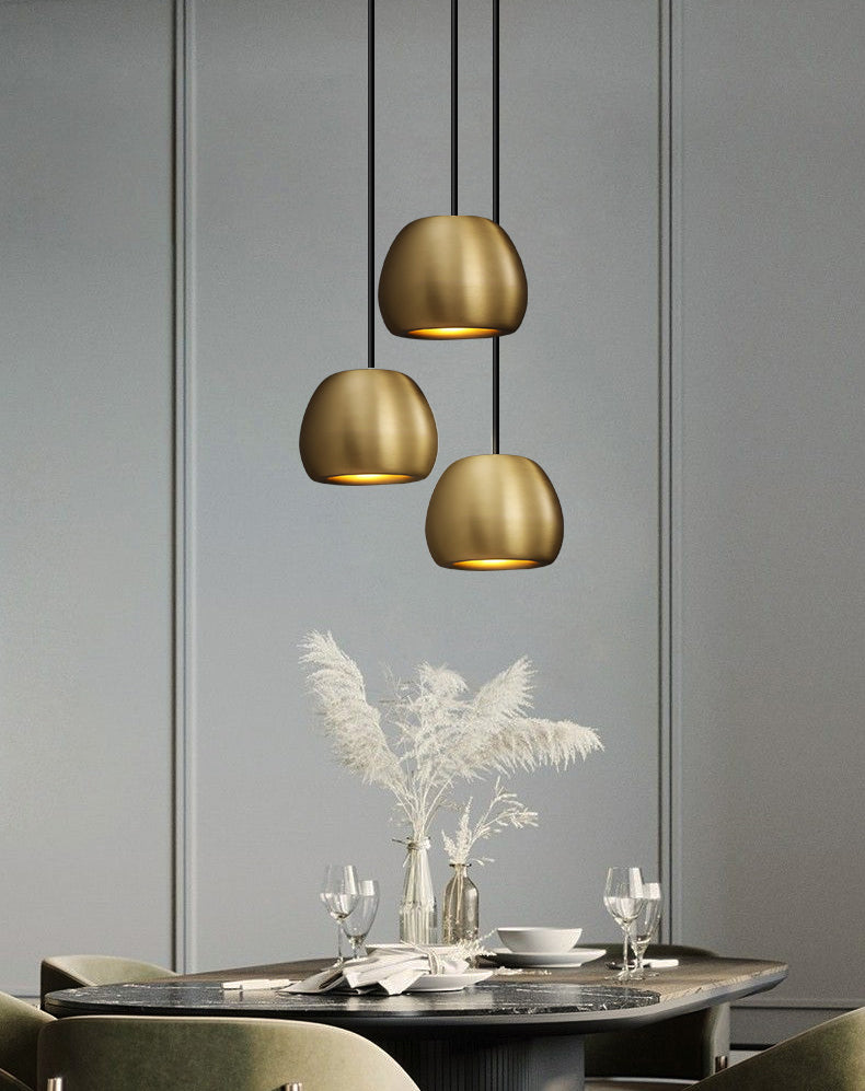 Metal Conical Ceiling Pendant Light Modern Style Suspension Pendant Light in Brass