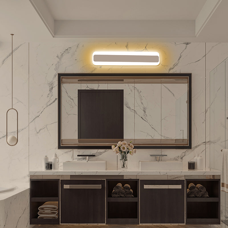 Rettangolo a led acrilico a led mirror leggero moderno in stile moderno minimalismo lampada monte a parete per bagno